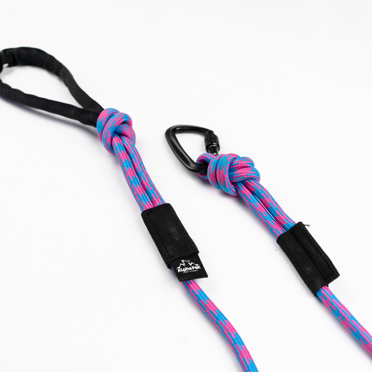 Mutt Pack Outfitters Rainbow Climbing Rope Leash (Carabiner) on Marmalade