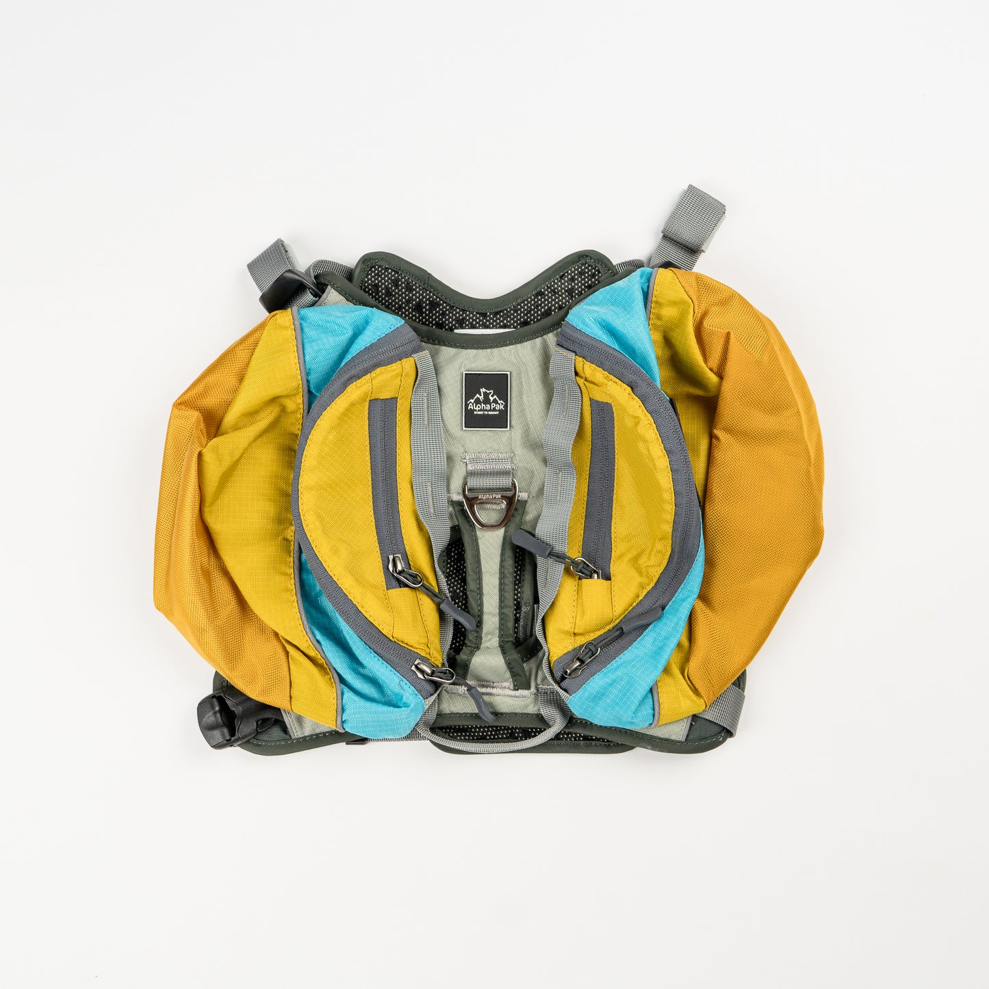 Yellow and Blue Dog Pack Harness