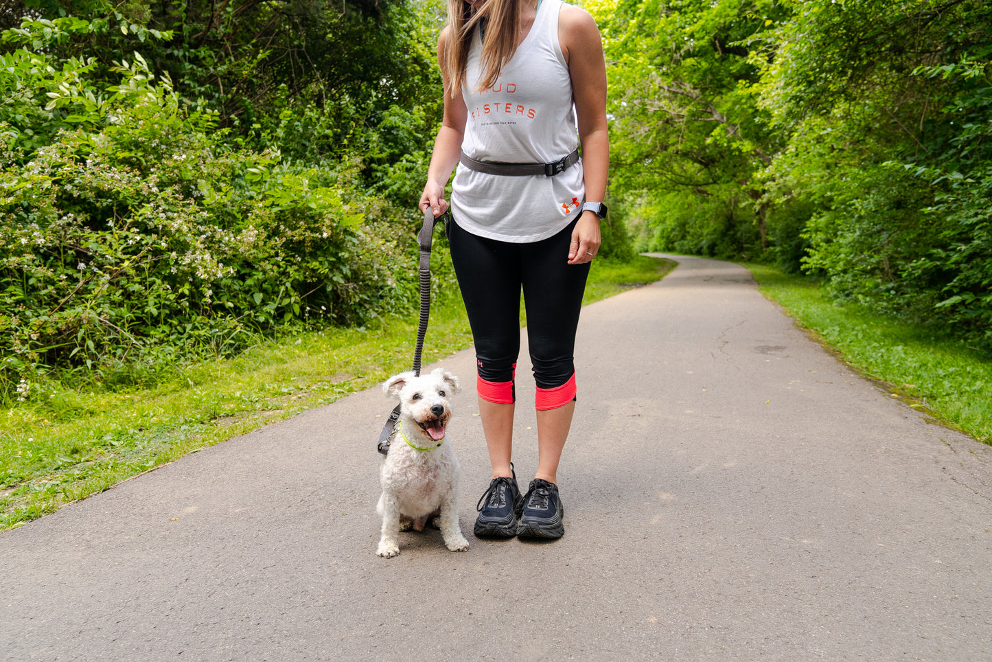 Cascades Graphite Stretchable Runner Dog Leash - Wholesale