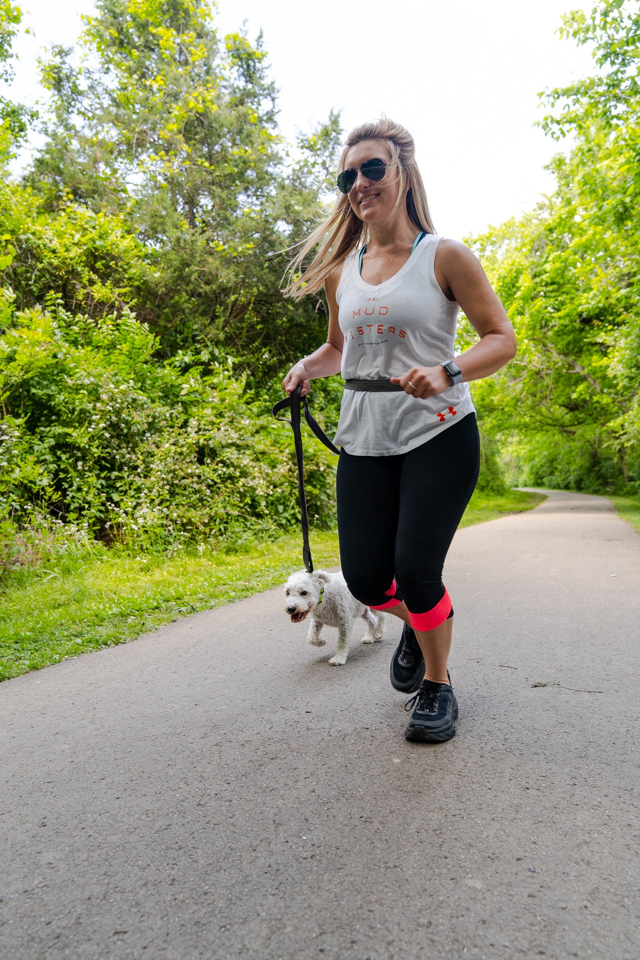 Cascades Graphite Stretchable Runner Dog Leash - Wholesale