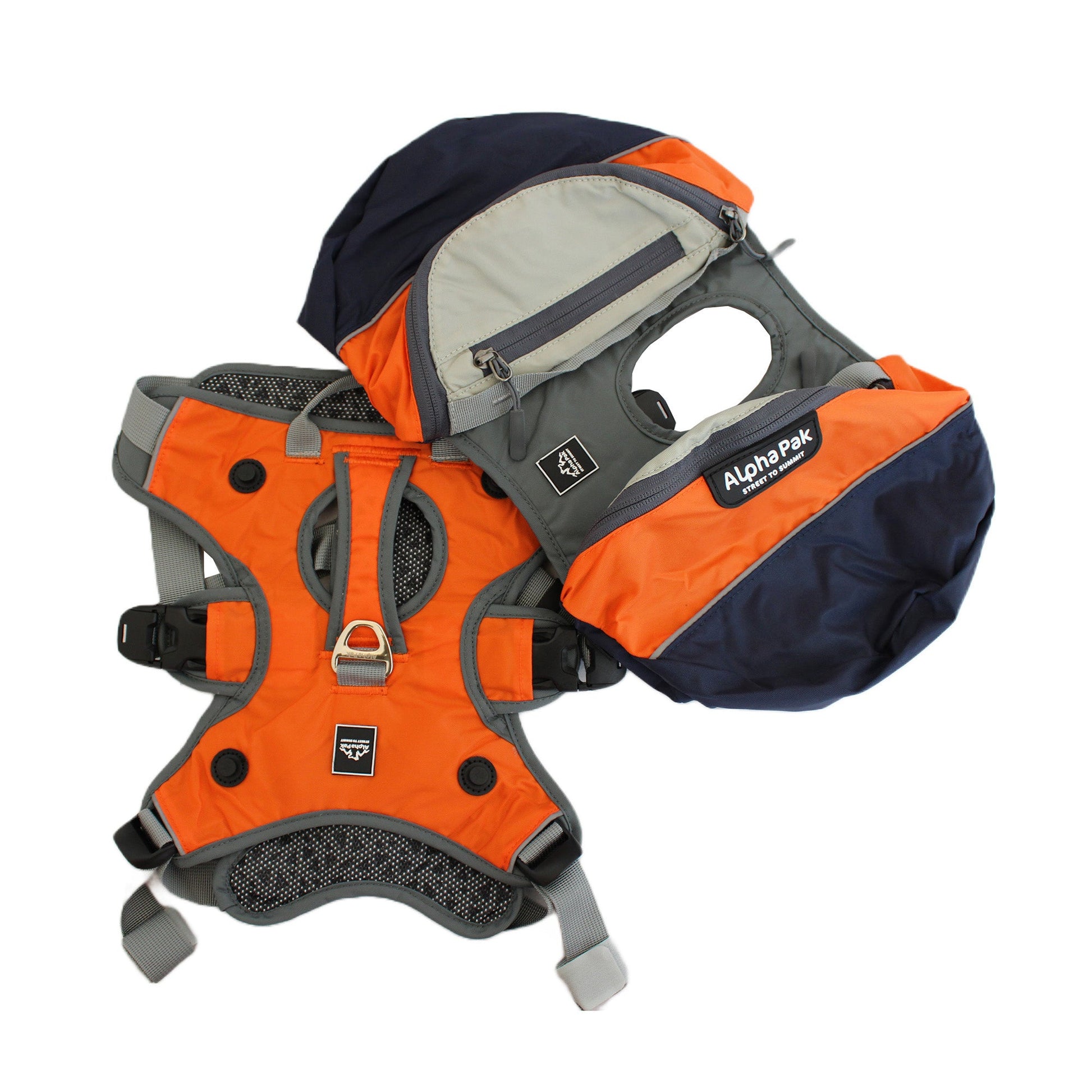 Adventurer 2-piece Dog Pack With EZ Latch™  Harness - MILE HIGH Harness and Saddlebags