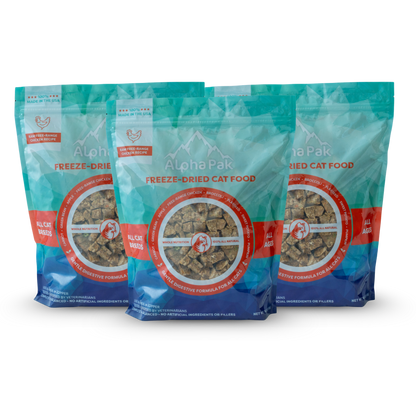 AlphaPak Freeze-Dried Cat Food - Chicken Recipe - 3 Bags