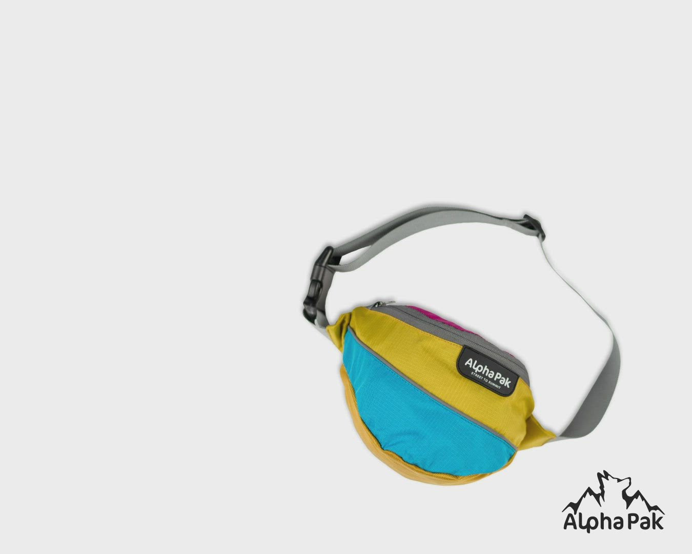 Blue Pink Yellow and Gray Wanderer Hip Fanny Pack