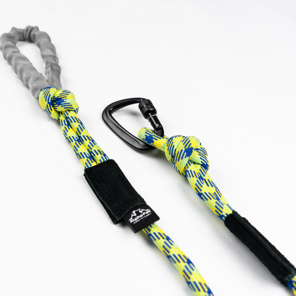 Yellow Green and Blue 10MM Kernmantle Rope Dog Leash