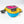 Blue Pink Yellow and Gray Retro Hip Fanny Pack
