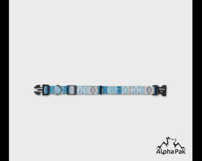 Blue Zion Pattern Dog Collar