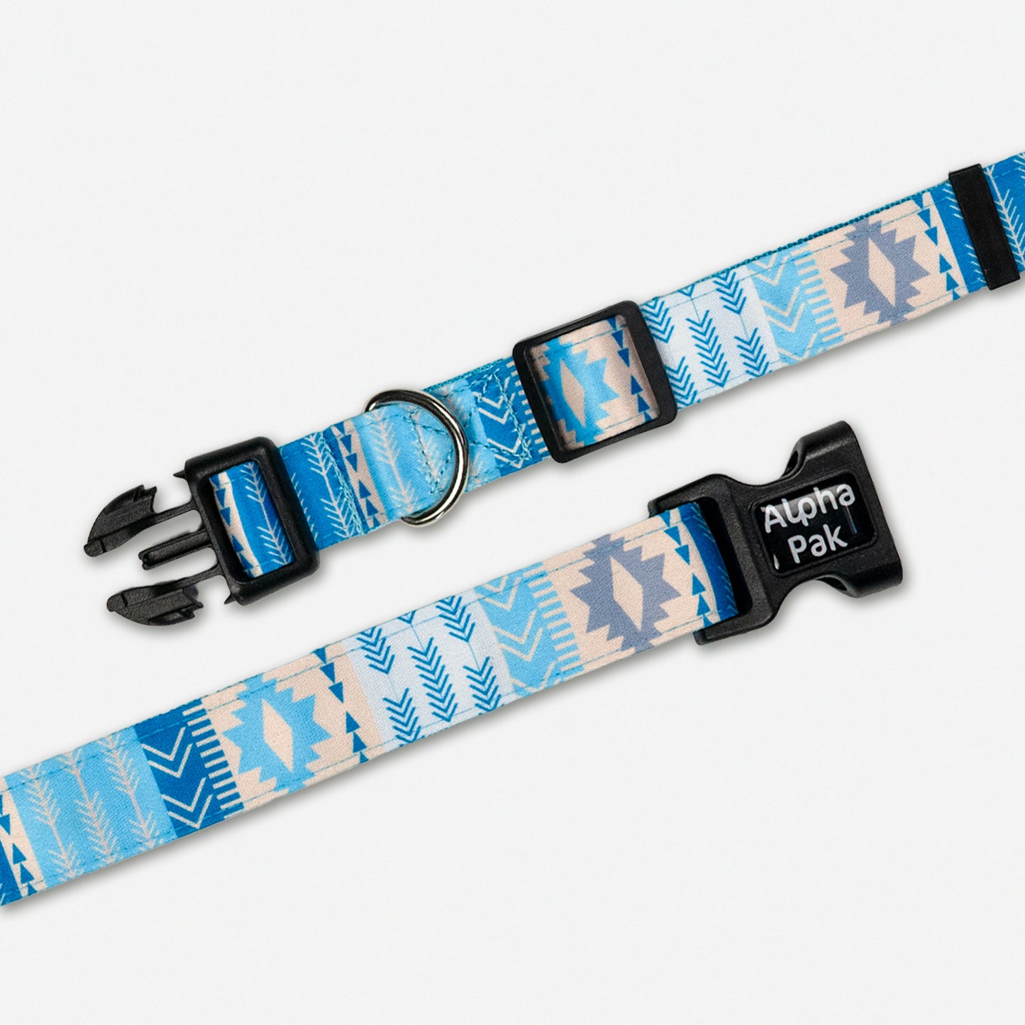 Blue Zion Pattern Dog Collar